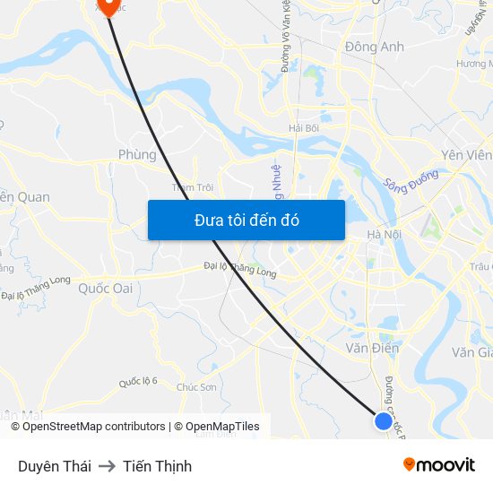 Duyên Thái to Tiến Thịnh map