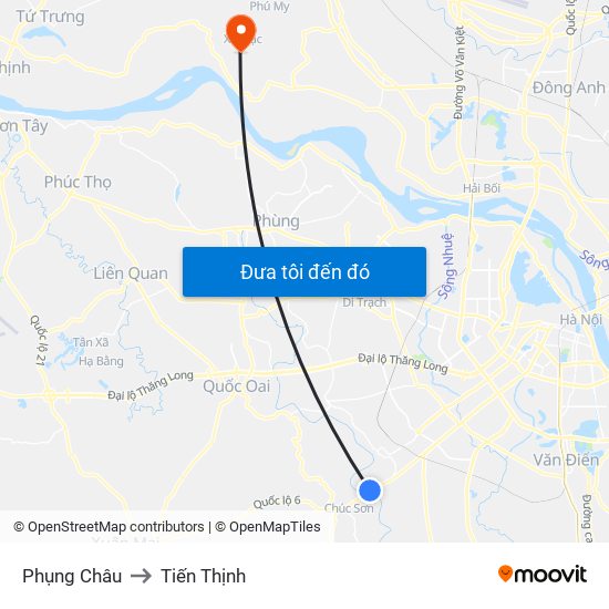 Phụng Châu to Tiến Thịnh map