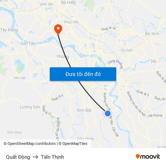 Quất Động to Tiến Thịnh map