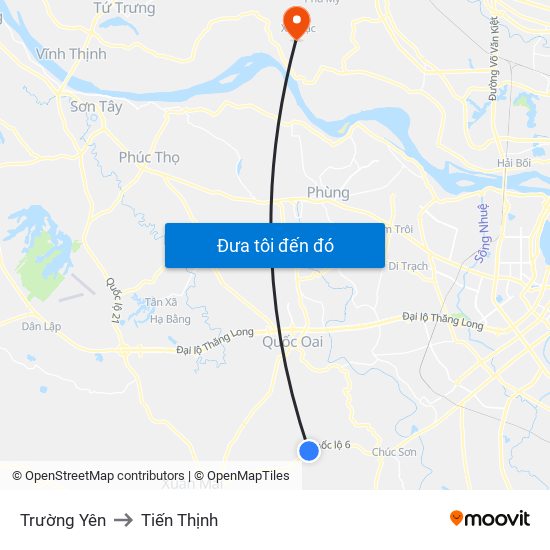 Trường Yên to Tiến Thịnh map