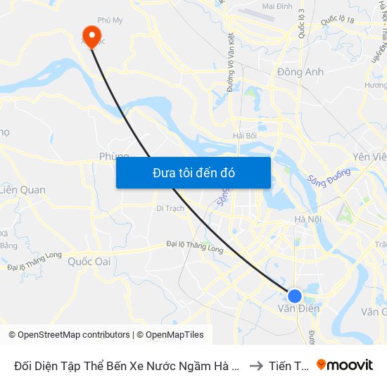 Đối Diện Tập Thể Bến Xe Nước Ngầm Hà Nội - Ngọc Hồi to Tiến Thịnh map