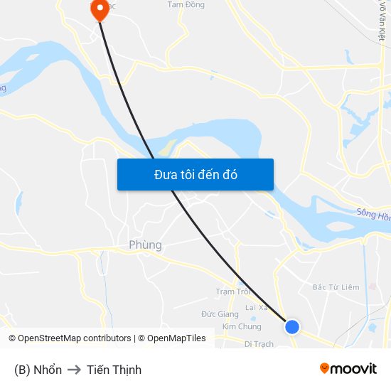 (B) Nhổn to Tiến Thịnh map