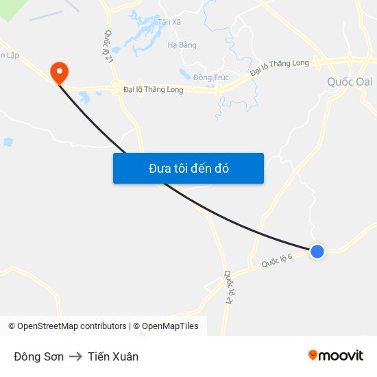 Đông Sơn to Tiến Xuân map