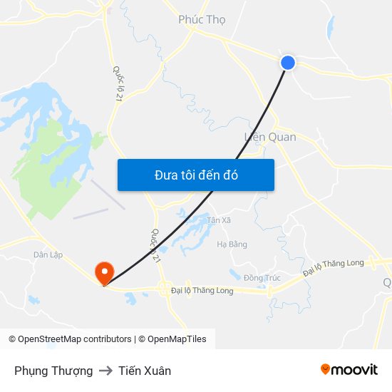 Phụng Thượng to Tiến Xuân map