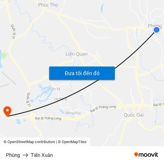 Phùng to Tiến Xuân map