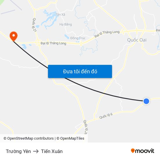 Trường Yên to Tiến Xuân map