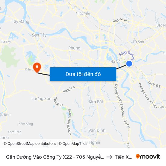 Gần Đường Vào Công Ty X22 - 705 Nguyễn Văn Linh to Tiến Xuân map