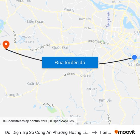 Đối Diện Trụ Sở Công An Phường Hoàng Liệt- 1277 Giải Phóng to Tiến Xuân map