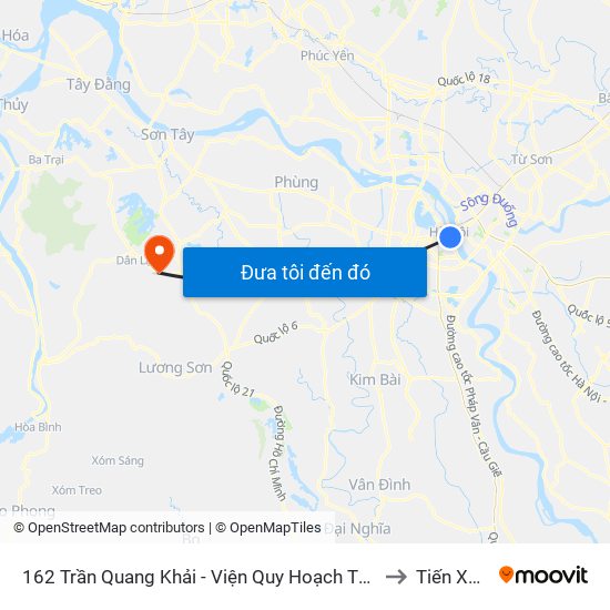 162 Trần Quang Khải - Viện Quy Hoạch Thủy Lợi to Tiến Xuân map