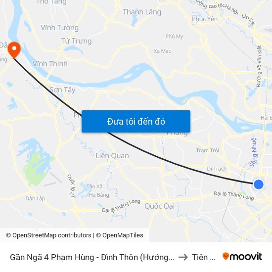 Gần Ngã 4 Phạm Hùng - Đình Thôn (Hướng Đi Khuất Duy Tiến)-Cột Sau to Tiên Phong map