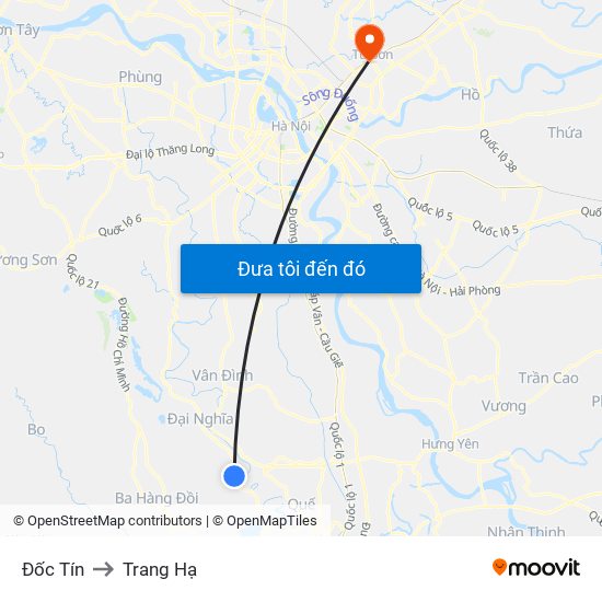 Đốc Tín to Trang Hạ map