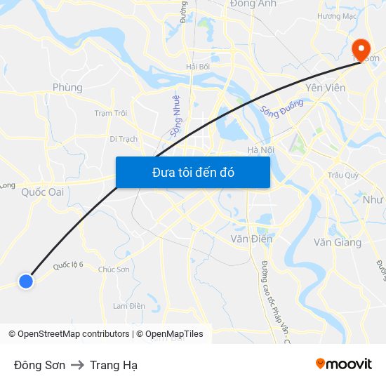 Đông Sơn to Trang Hạ map
