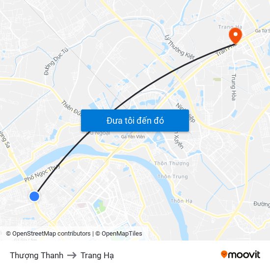 Thượng Thanh to Trang Hạ map