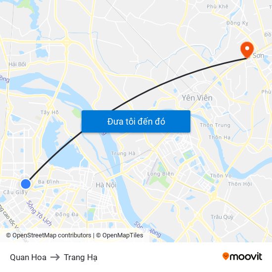 Quan Hoa to Trang Hạ map