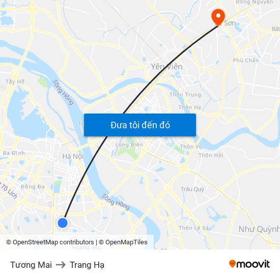 Tương Mai to Trang Hạ map