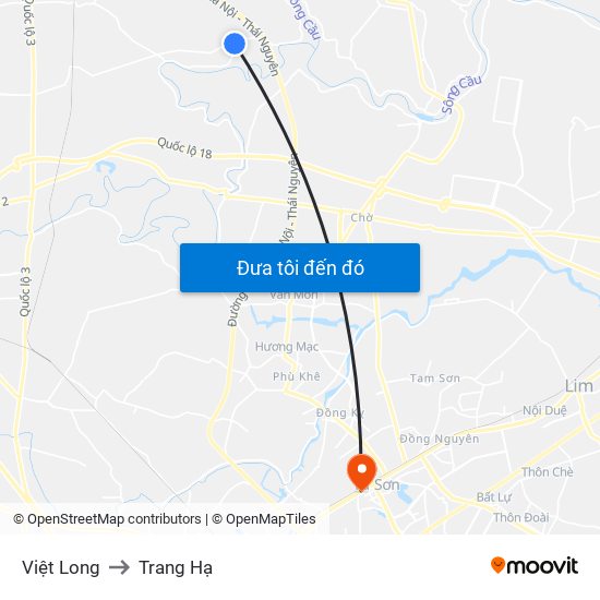 Việt Long to Trang Hạ map