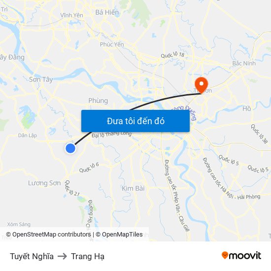 Tuyết Nghĩa to Trang Hạ map