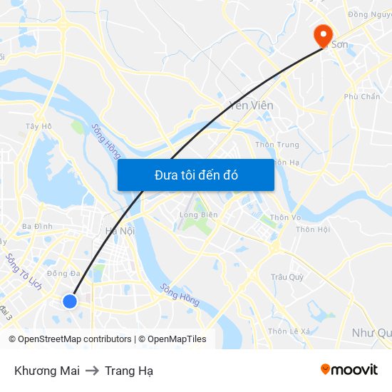 Khương Mai to Trang Hạ map