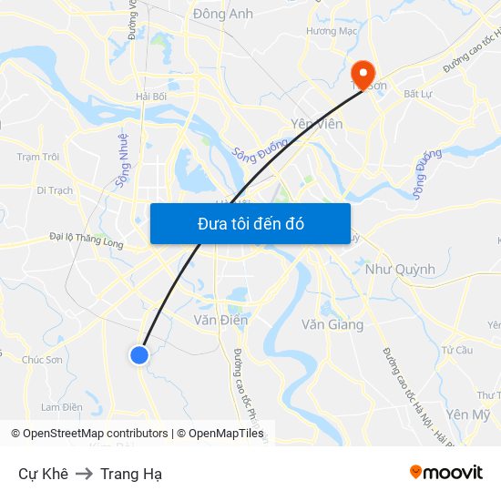 Cự Khê to Trang Hạ map