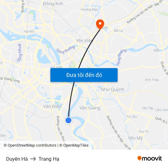 Duyên Hà to Trang Hạ map
