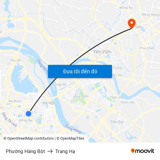 Phường Hàng Bột to Trang Hạ map