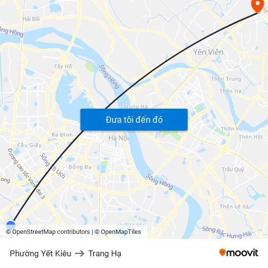 Phường Yết Kiêu to Trang Hạ map