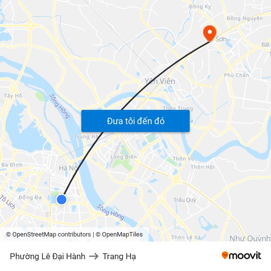 Phường Lê Đại Hành to Trang Hạ map