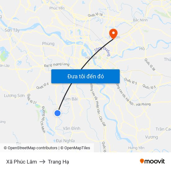 Xã Phúc Lâm to Trang Hạ map