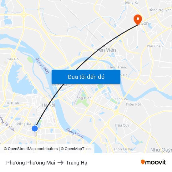 Phường Phương Mai to Trang Hạ map