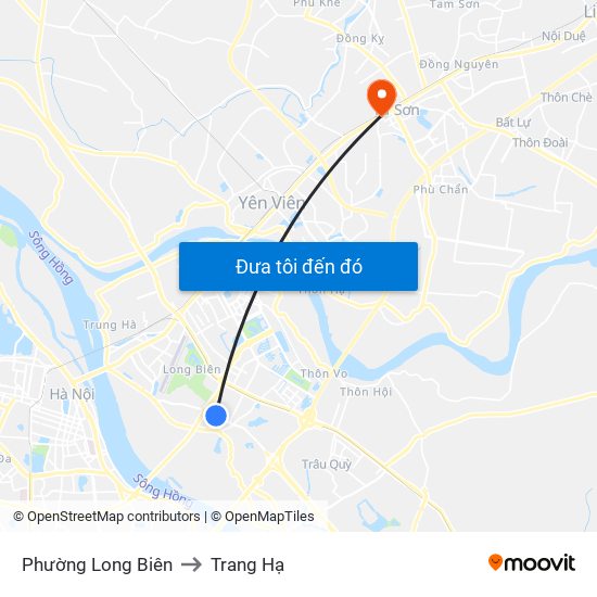 Phường Long Biên to Trang Hạ map