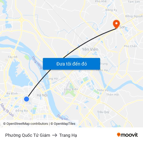 Phường Quốc Tử Giám to Trang Hạ map