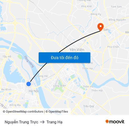 Nguyễn Trung Trực to Trang Hạ map