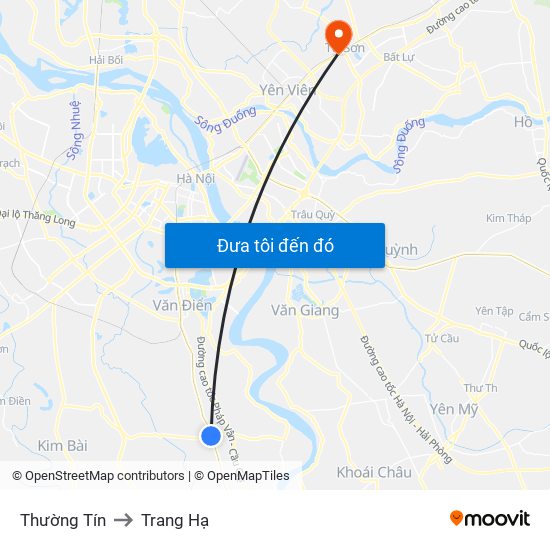 Thường Tín to Trang Hạ map