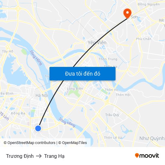 Trương Định to Trang Hạ map