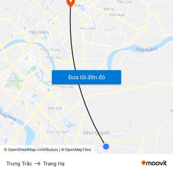 Trưng Trắc to Trang Hạ map