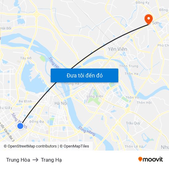 Trung Hòa to Trang Hạ map