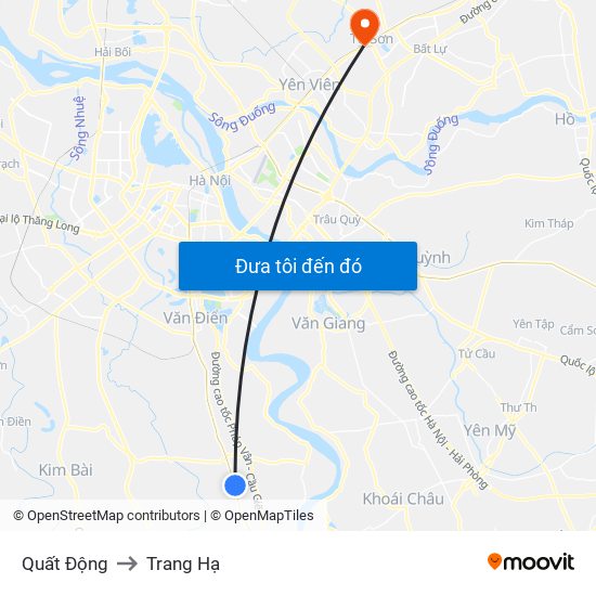 Quất Động to Trang Hạ map