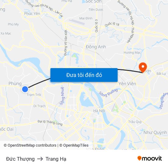 Đức Thượng to Trang Hạ map