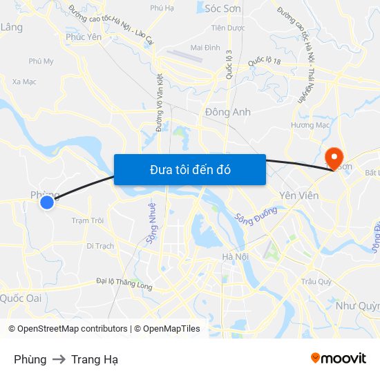 Phùng to Trang Hạ map