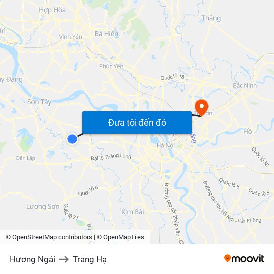 Hương Ngải to Trang Hạ map