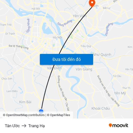 Tân Ước to Trang Hạ map