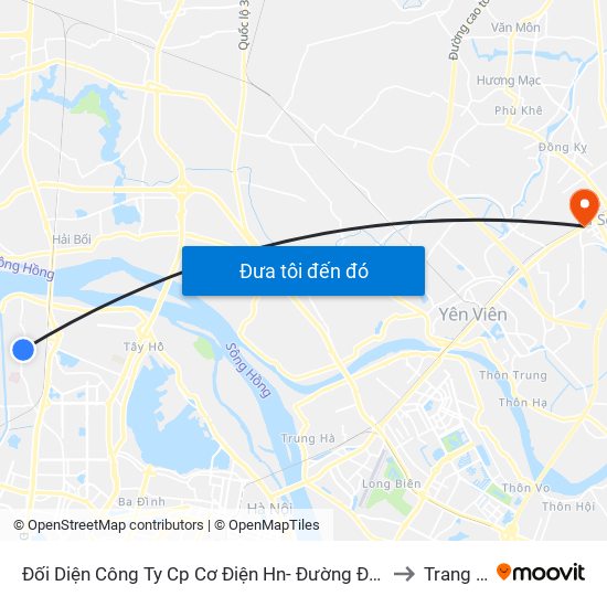 Đối Diện Công Ty Cp Cơ Điện Hn- Đường Đức Thắng to Trang Hạ map