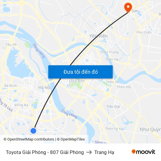 Toyota Giải Phóng - 807 Giải Phóng to Trang Hạ map