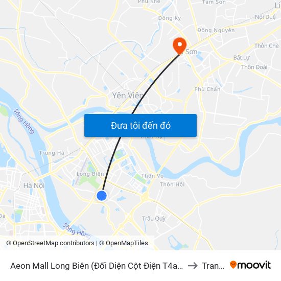 Aeon Mall Long Biên (Đối Diện Cột Điện T4a/2a-B Đường Cổ Linh) to Trang Hạ map