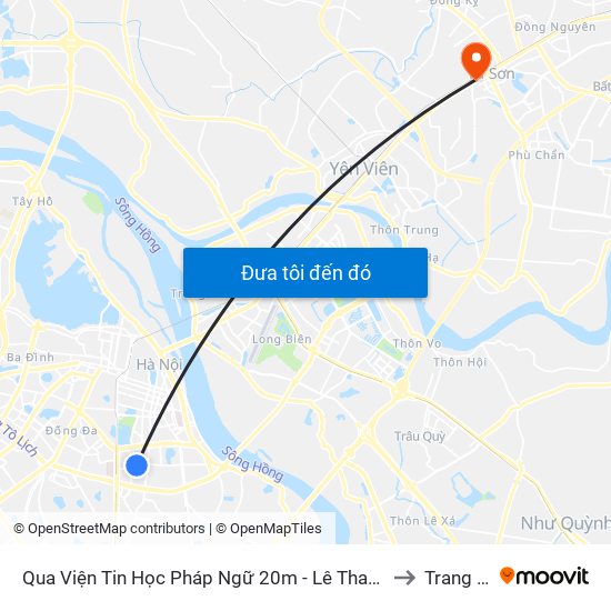 Qua Viện Tin Học Pháp Ngữ 20m - Lê Thanh Nghị to Trang Hạ map