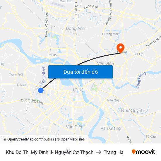 Khu Đô Thị Mỹ Đình Ii- Nguyễn Cơ Thạch to Trang Hạ map