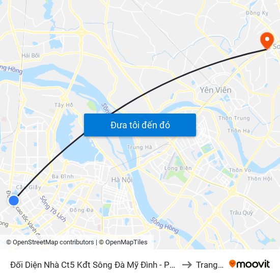Đối Diện Nhà Ct5 Kđt Sông Đà Mỹ Đình - Phạm Hùng to Trang Hạ map