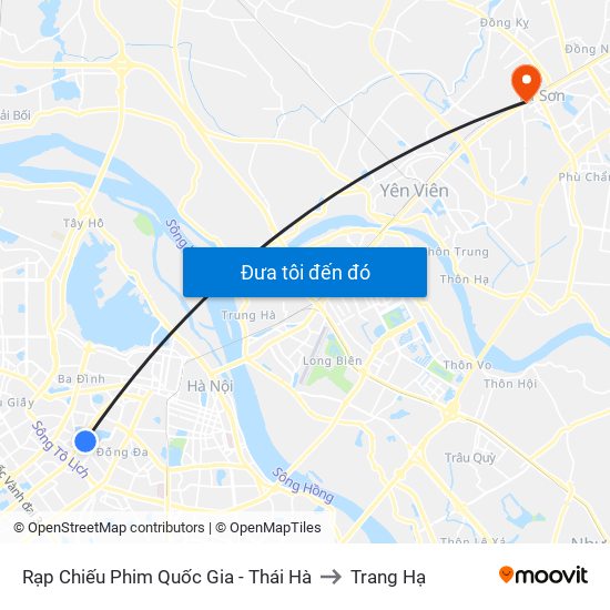 Rạp Chiếu Phim Quốc Gia - Thái Hà to Trang Hạ map