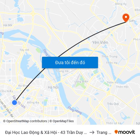 Đại Học Lao Động & Xã Hội - 43 Trần Duy Hưng to Trang Hạ map