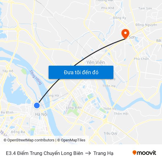 E3.4 Điểm Trung Chuyển Long Biên to Trang Hạ map